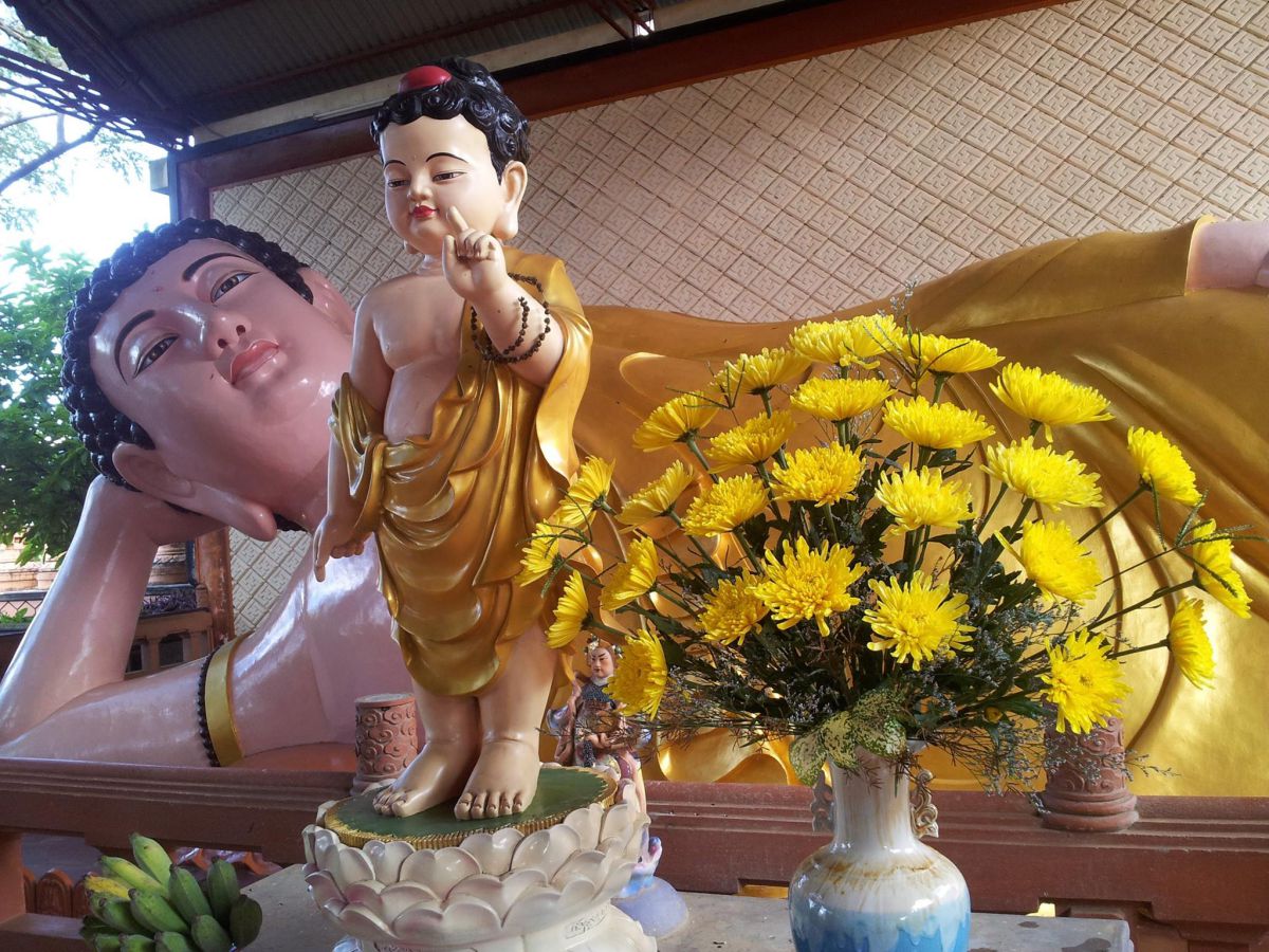 tượng phật nằm tại chùa Bửu Minh Gia lai