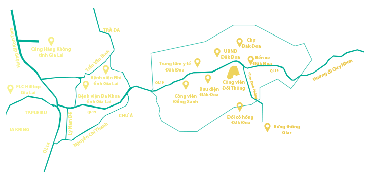 vị trí dự án FIC GIA LAI GOLF CLUB & LUXURY RESORT